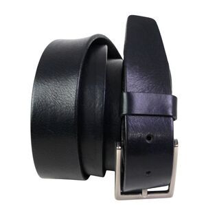 Joseph Abboud BLACK GENUINE LEATHER 1 1/4"Wd CASUAL DRESS MEN'S BELT Sz 40 (X84